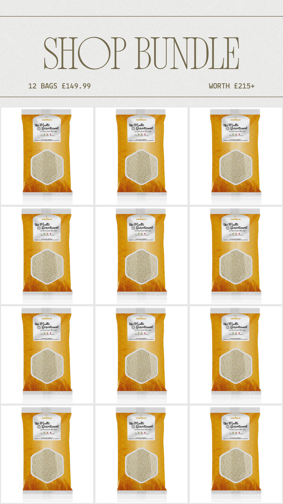 🥥 MULTI-DIRECTIONAL WAX BUNDLE 1kg x 12 BAGS