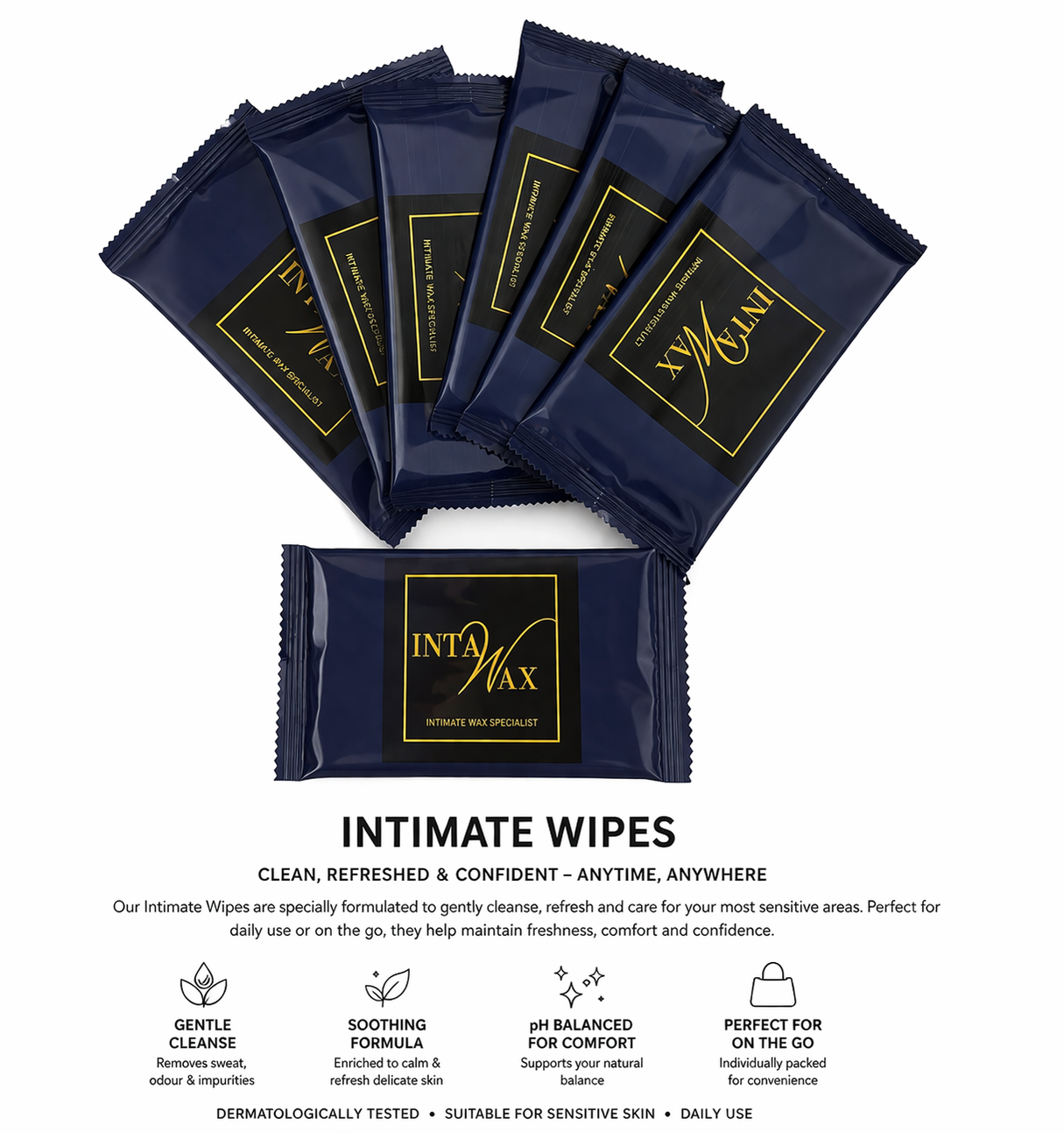 Intawax Intimate Wipes 100PK